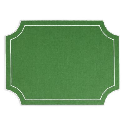 Tessuti Rectangular Placemats with White Stitching, Set of 4