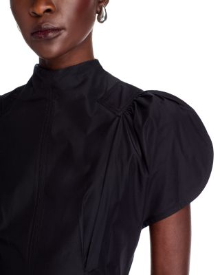 Puff Sleeve Side Tie Dress