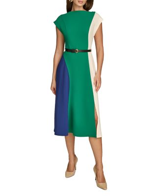 Donna Karan - Belted A Line Crepe Dress