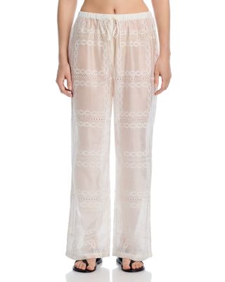 Embroidered Swim Cover-Up Pants - Exclusive