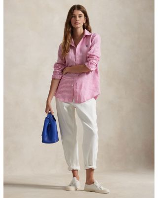 Classic Fit Striped Linen Shirt