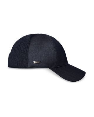 Brushed Wool Cap with Knitted Back
