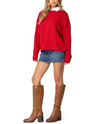 Acacia Oversized Cable Knit Sweater