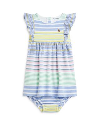 Ralph Lauren - Girls' Striped Knit Oxford Dress & Bloomer - Baby