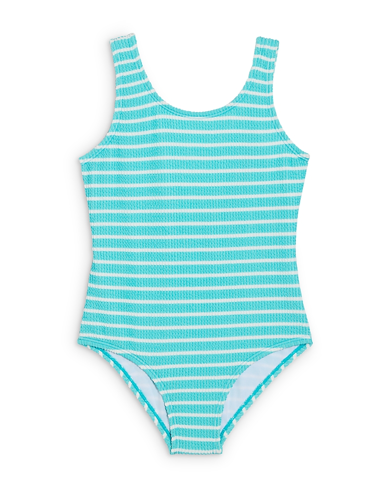 Shop Limeapple Girls' Crinkle One Piece Swimsuit - Little Kid, Big Kid In Blue