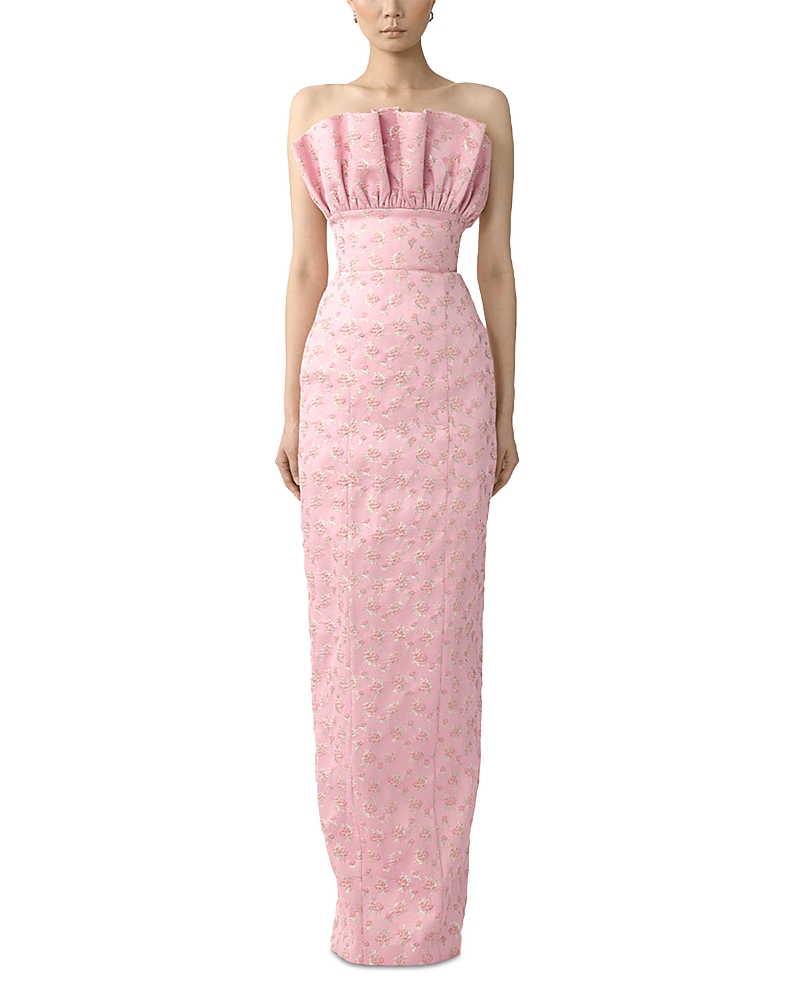 SAU LEE NOAH FLORAL JACQUARD GOWN