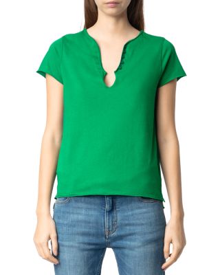 Diamanté Henley Tee