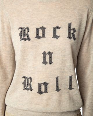 Ivy Rock N Roll Graphic Cashmere Sweater 