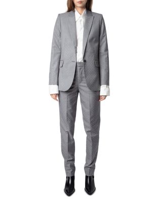ZADIG&VOLTAIRE ジャケット 38 グレー フリンジ袖 Zadig & Voltaire Valse Tailleur Embellished Blazer | Bloomingdale's