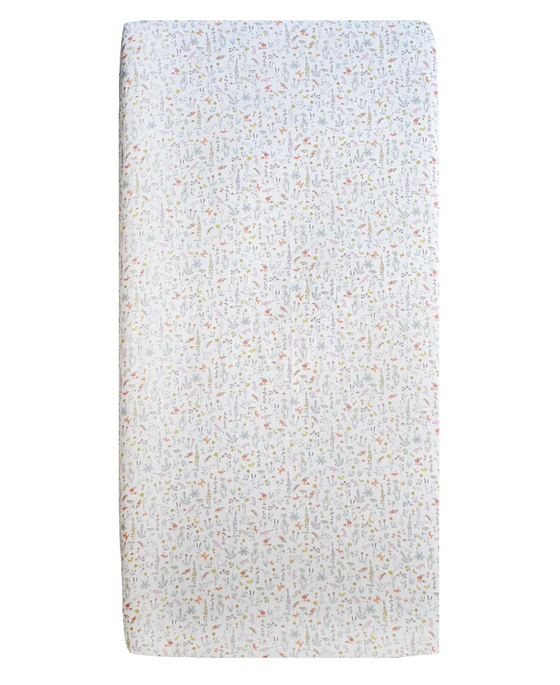Coco & Wolf Liberty Fabric Theo Print Fitted Sheet, Twin In Theo Pink