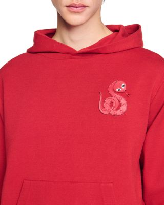 Snake Detail Knit Hoodie