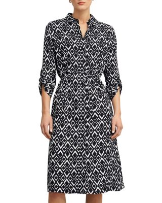 Cali Printed Button Front Dress