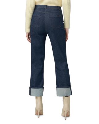 Cuffed Denim Skimmer Leggings in Dark Rinse