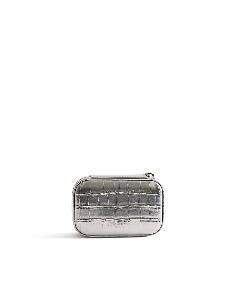 Shop Ted Baker Ivee Croc Effect Mini Jewelry Case
