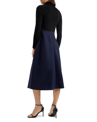 Knit Bodice Wrap Skirt Dress