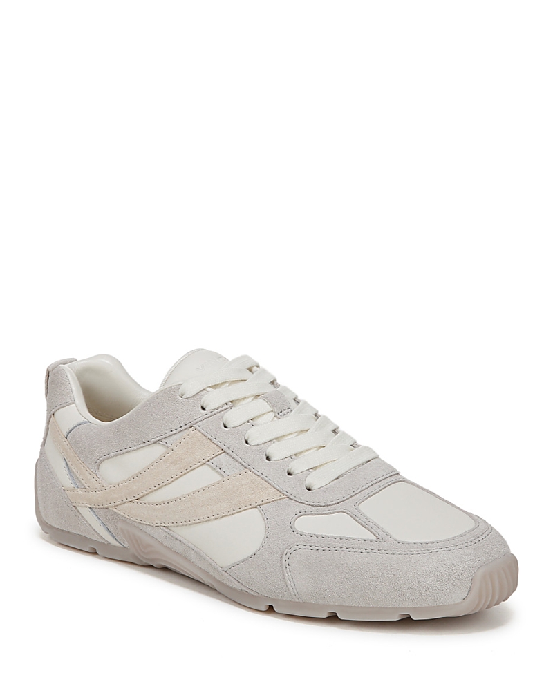 Vince Mojave Suede And Leather Sneakers In White Leather