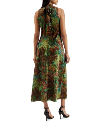 Printed Midi Slip Dress