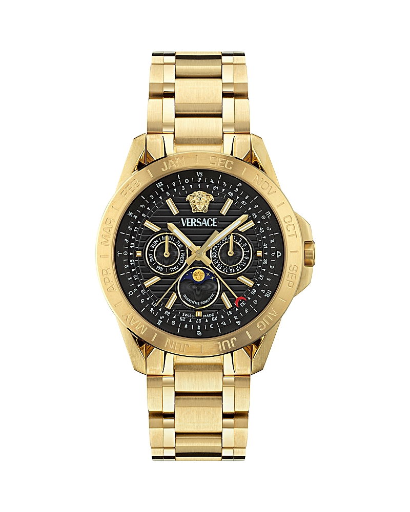 Versace V-Galaxy Moonphase Watch, 43mm