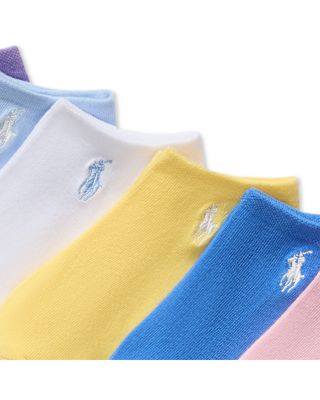 Girls' Classic Solid Low Cut Socks, Pack of 6 - Little Kid, Big Kid