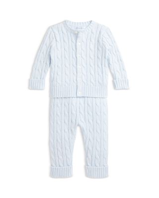 Ralph Lauren - Boys' Cable Knit Cotton Cardigan & Pant Set - Baby
