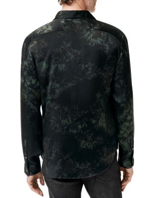 Silk Printed Pleated Front Shirt