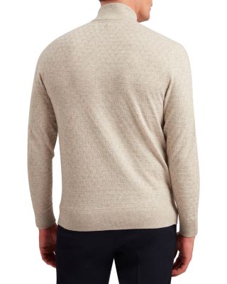 T Stitch Quarter Zip Pullover Sweater