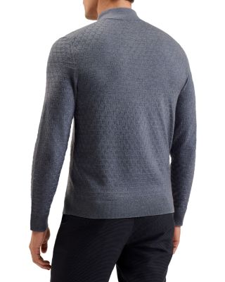 T Stitch Quarter Zip Pullover Sweater