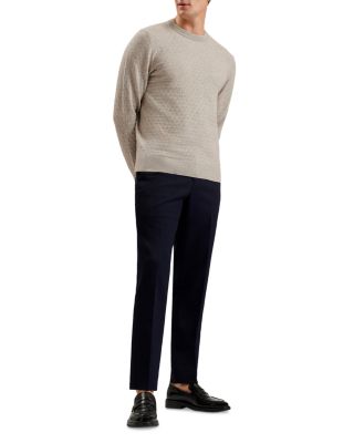 Textured Stitch Crewneck Sweater