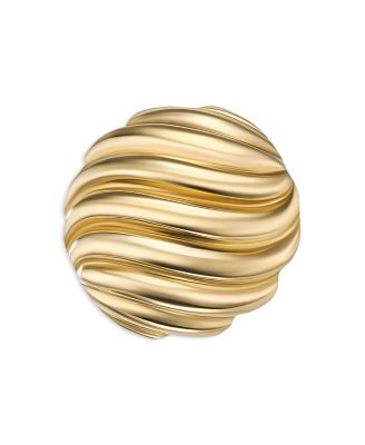 Sculpted Cable Earrings in Gold