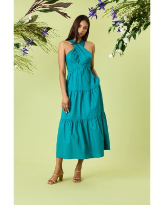 Halter Tiered Maxi Dress