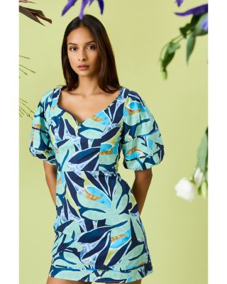 Puff Sleeve Mini Dress