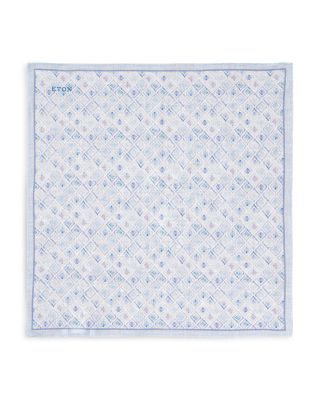 Eton - Eton Geometric Linen Pocket Square