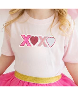 Girls' XOXO Sequin Patch Valentine's Day Short Sleeve T-Shirt - Baby, Little Kid