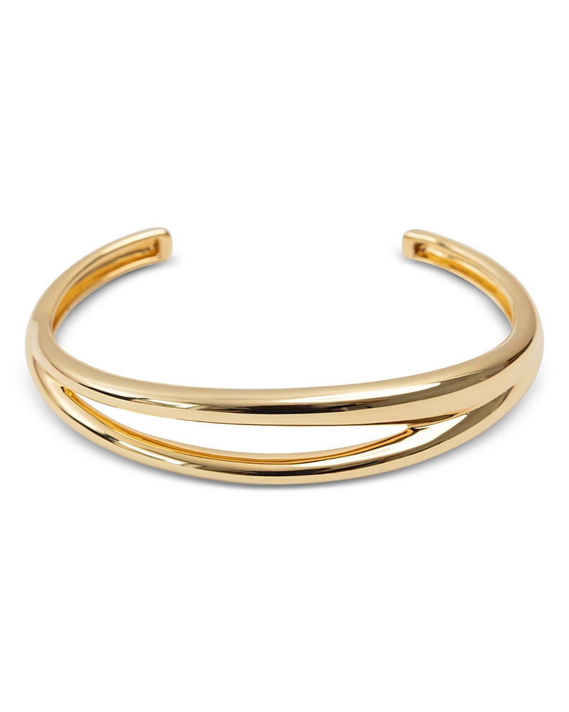 Nina Gordon Via Wrist Cuff Bangle Bracelet In Gold