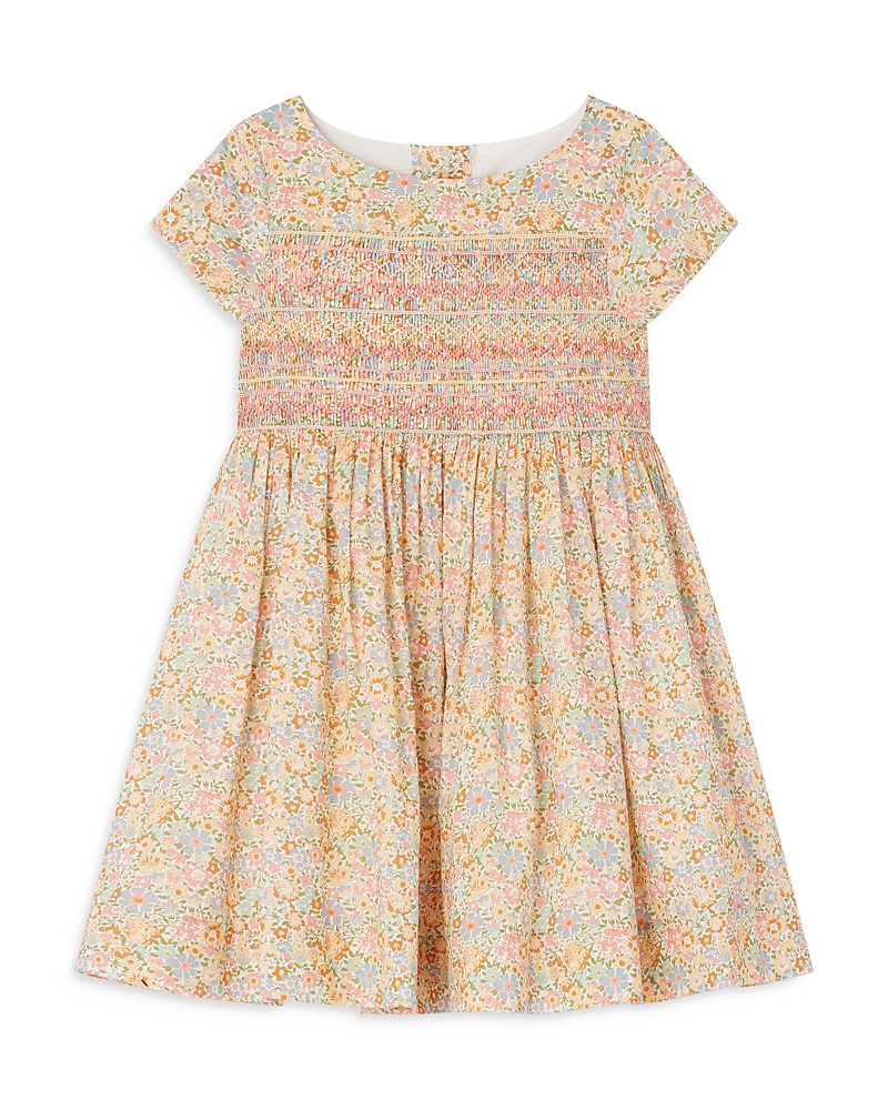 Bonpoint Girls Floral Duchesse Dress In Fl Rose Th