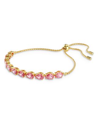 Matrix Crystal Pear Slider Tennis Bracelet