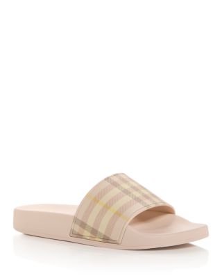 Burberry - Women's Furley Check Slide Sandals