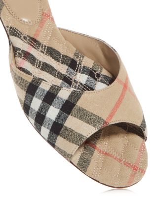 Women&#39;s Mews Check Slide Sandals