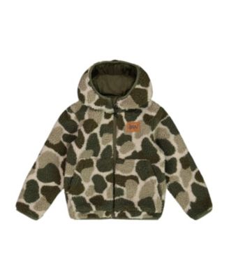 Deux par Deux - Boys' Camouflage Reversible Soft Fleece Jacket - Little Kid