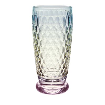 Boston Pearl Crystal Highball Glasses, Set of 4