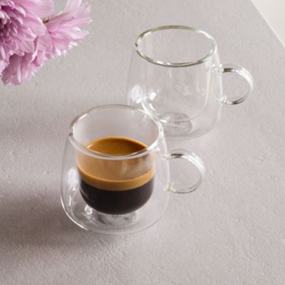 Artesano Hot and Cold Beverages Insulated Espresso Glass, Set of 2 