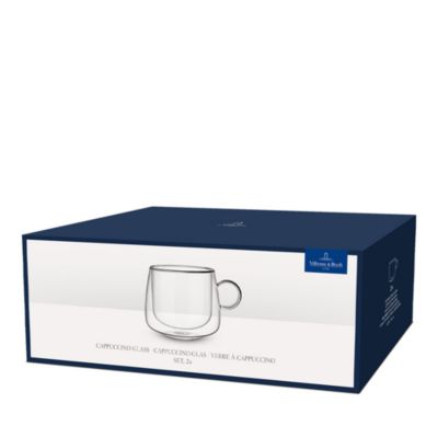 Artesano Hot and Cold Beverages Insulated Cappuccino Glass, Set of 2