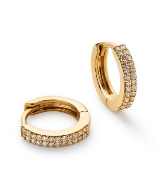Ana Luisa - Diamond Double Row Huggie Hoop Earrings