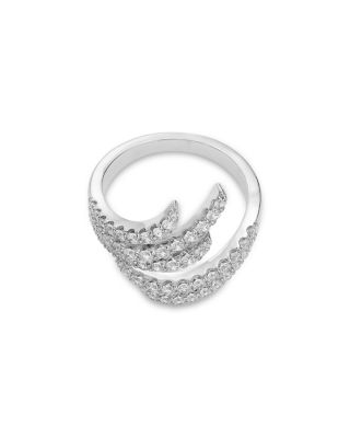 Diamond Bypass Ring in 14K White Gold, 1.0 tcw