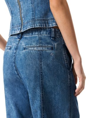 Featherweight Arianna Cropped Palazzo Jeans in Beekman