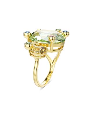 Gema Mixed Cut Multicolor Crystal Cuff Ring