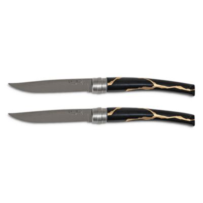 Bernardaud - Kintsugi Charbon Silver Table Knives, Set of 2