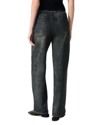 Miramar Wide Leg Cotton Terry Track Pants