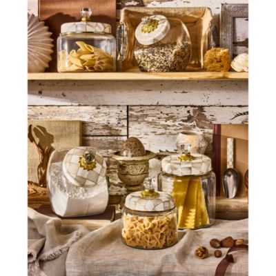 Mocha Check Small Kitchen Canister