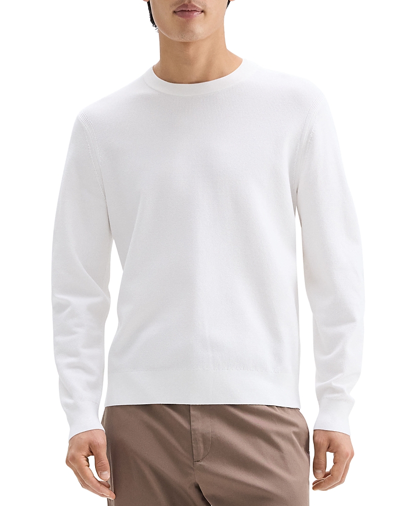 Theory Riland Crewneck Sweater In White